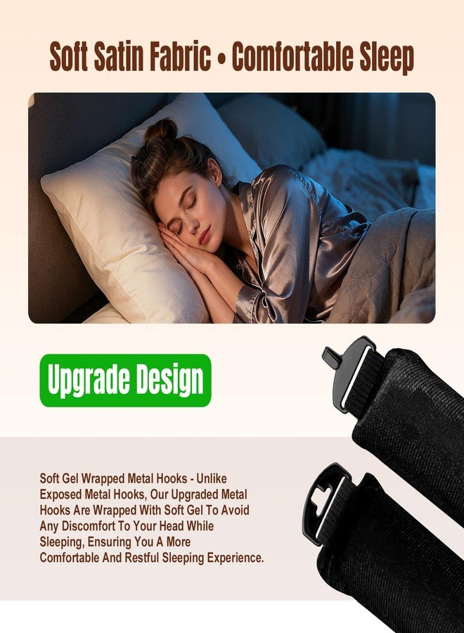 BLAAROOM Overnight Heatless Hair Curler Satin Jumbo Flexi Overnight Curls Blowout Rods 3pcs No-Heat Styling Tools Curling Rod To Sleep In for All Hair Types - Black - Image 2